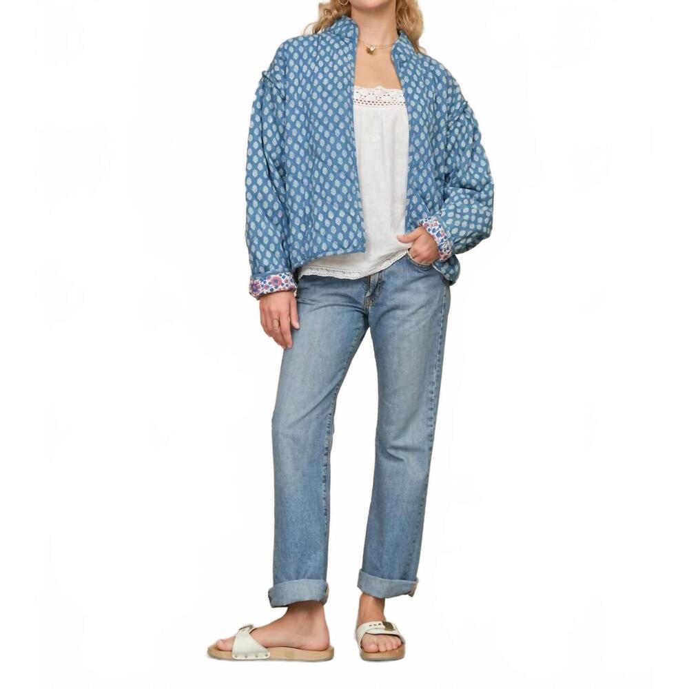 NEW M.A.B.E. jenna quilted jacket in blue
